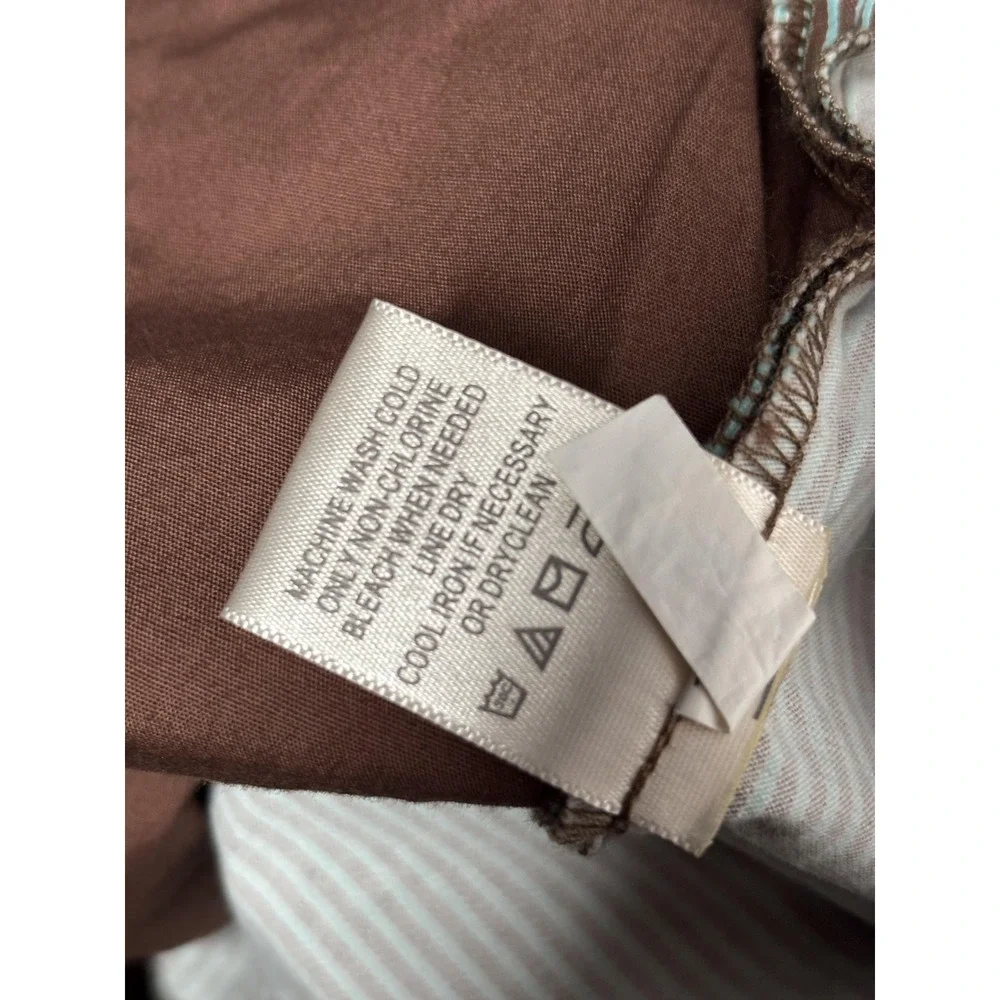 Tommy Bahama Bermuda Shorts Womens 4 Brown Stripe Twill Stretch Chino Casual